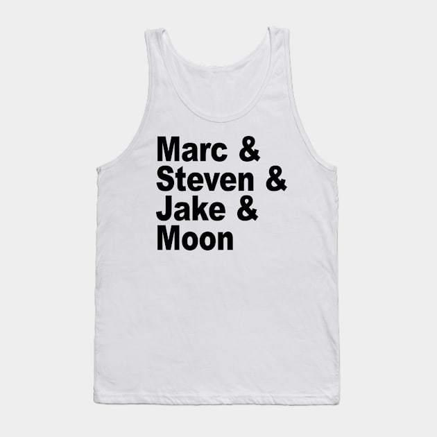 Moon Knight Names - Black Tank Top by SensaWonder